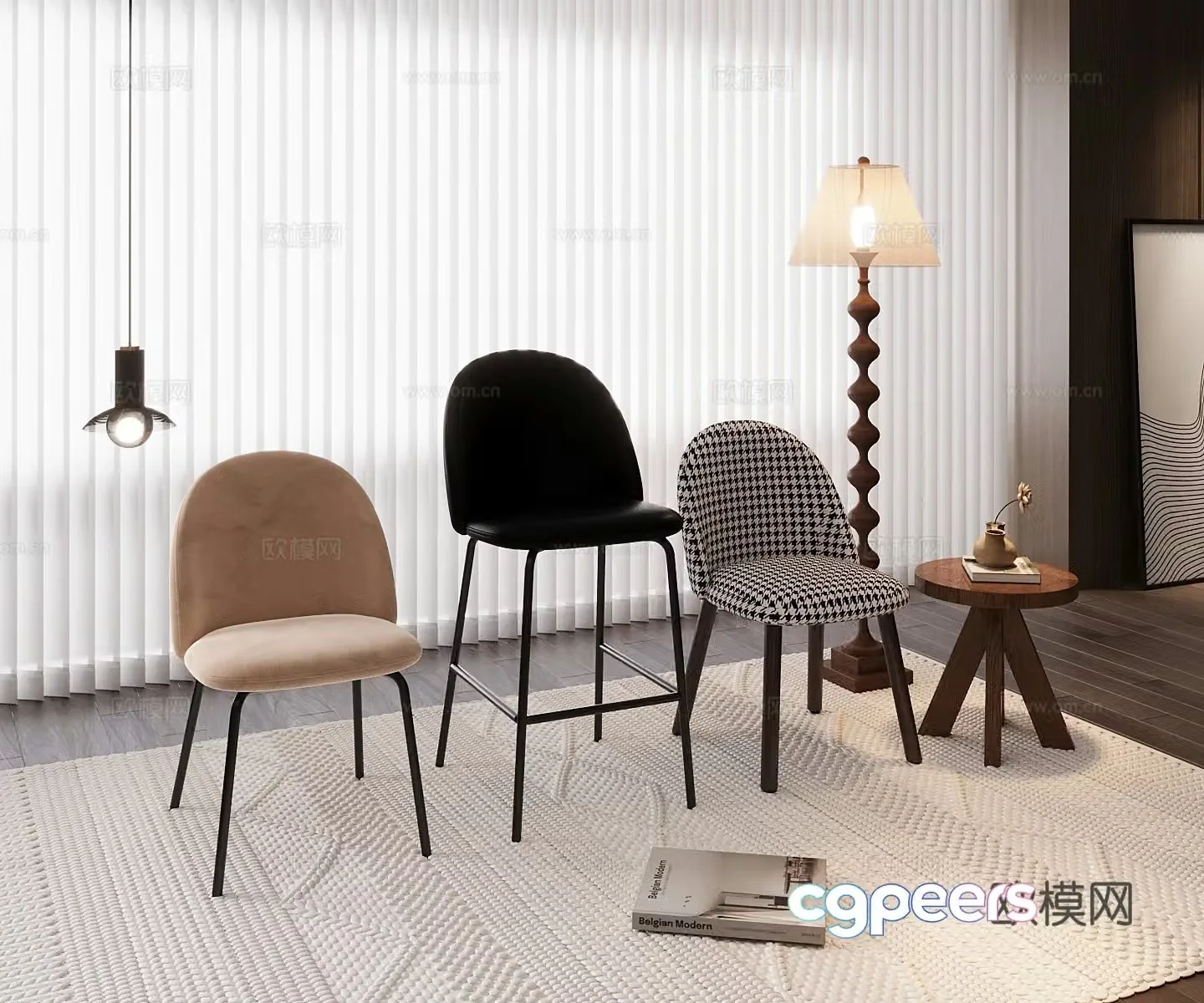 Modern leisure chair 3d model
