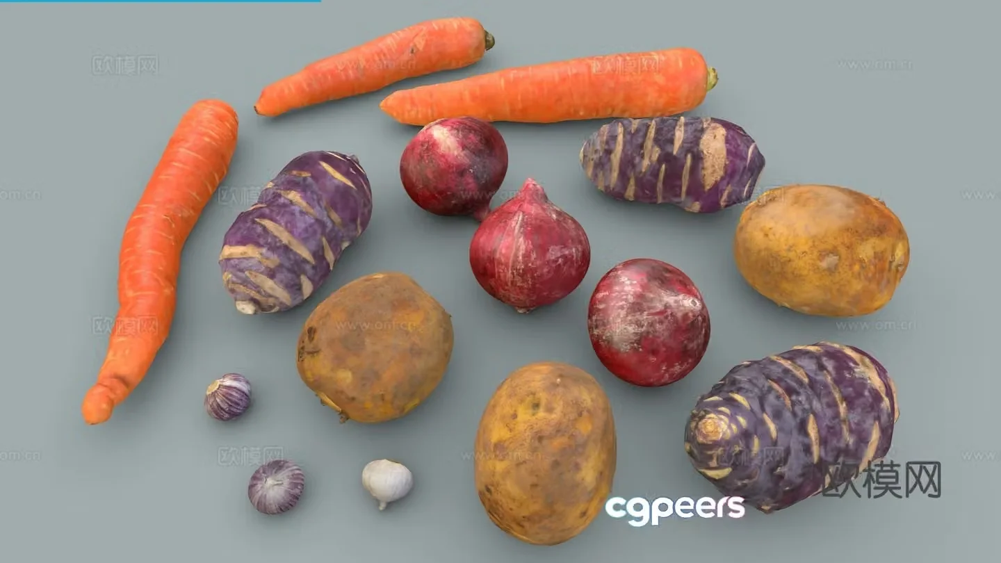 Vegetable potato carrot 3D model