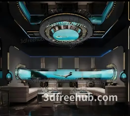Modern Living Room 3D Model – 19635 – VRAY Render