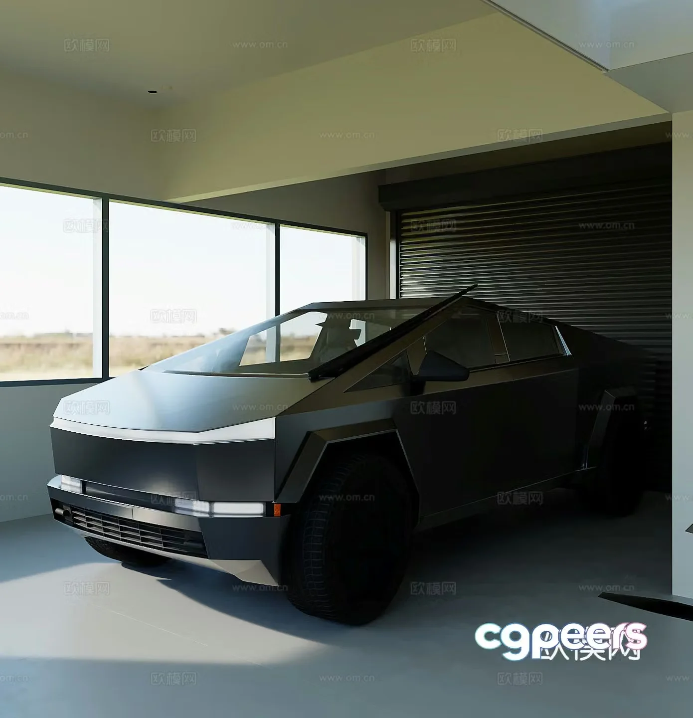 Modern garage car 3d model