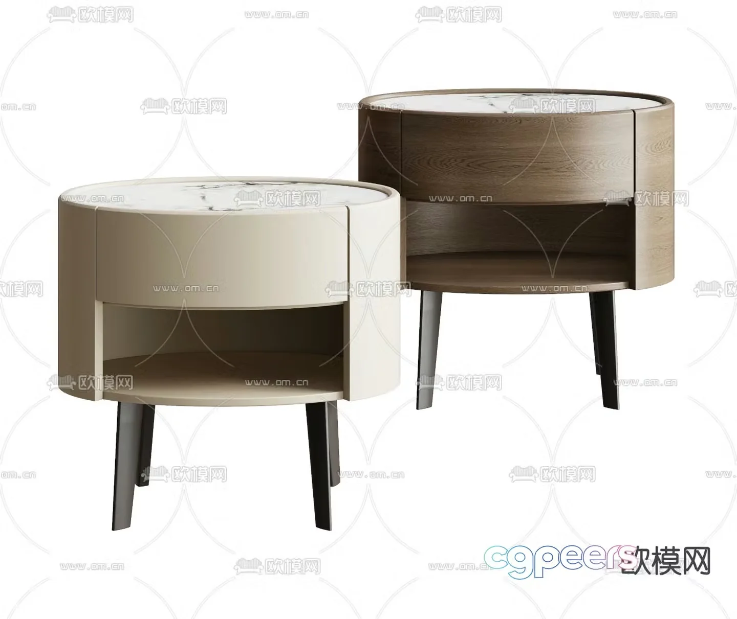 Modern bedside table 3d model