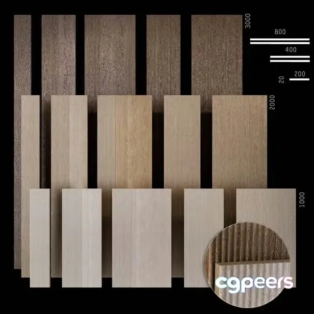 3ds Max Free – Corrugated wood panels WD9