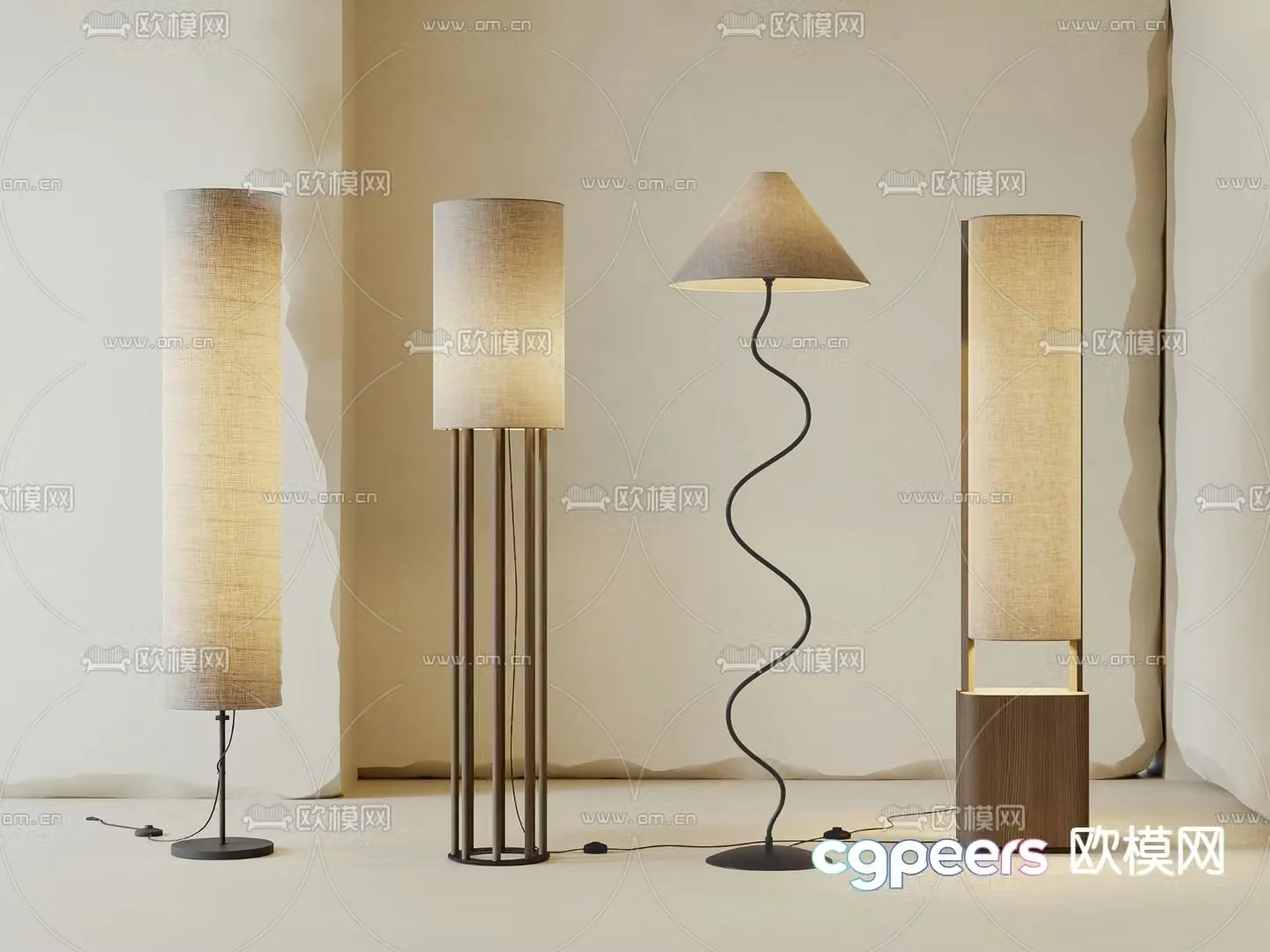Modern floor lamp 3d model