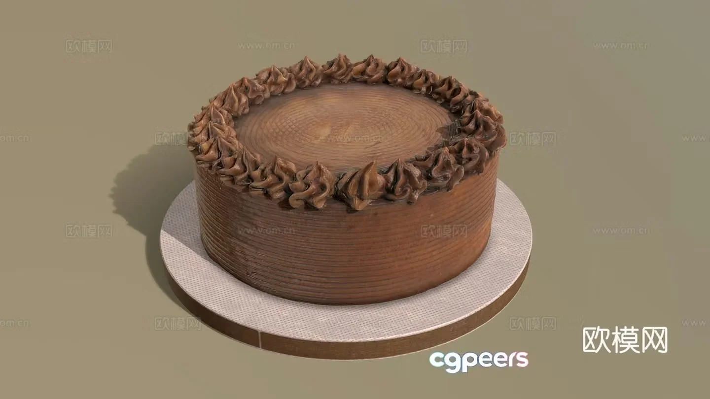 Food and drink Cream cake Birthday cake Chocolate cake Creative cake Food 3d model