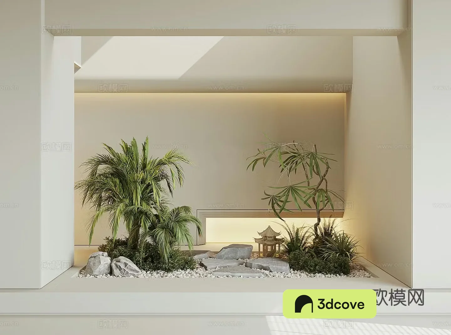 Modern houseplant landscape