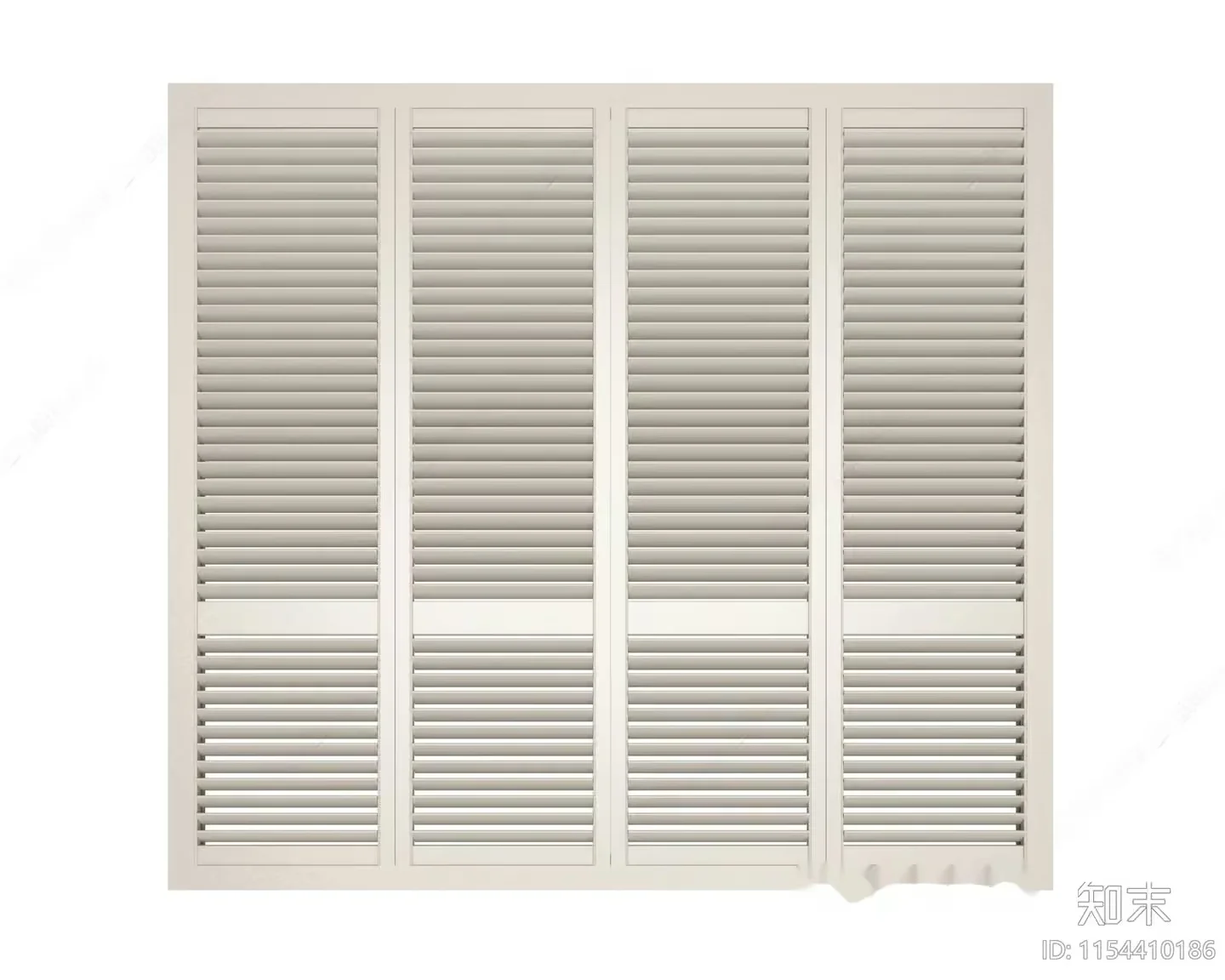 A Window With White Blinds 3D Model – 11525 – VRAY Render