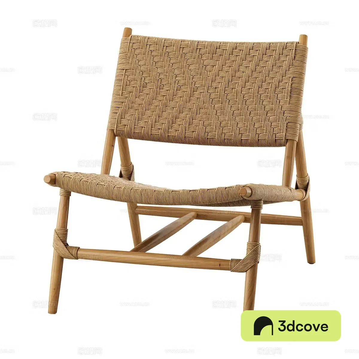 Nordic simple single chair rattan chair simple chair living room chair dining chair