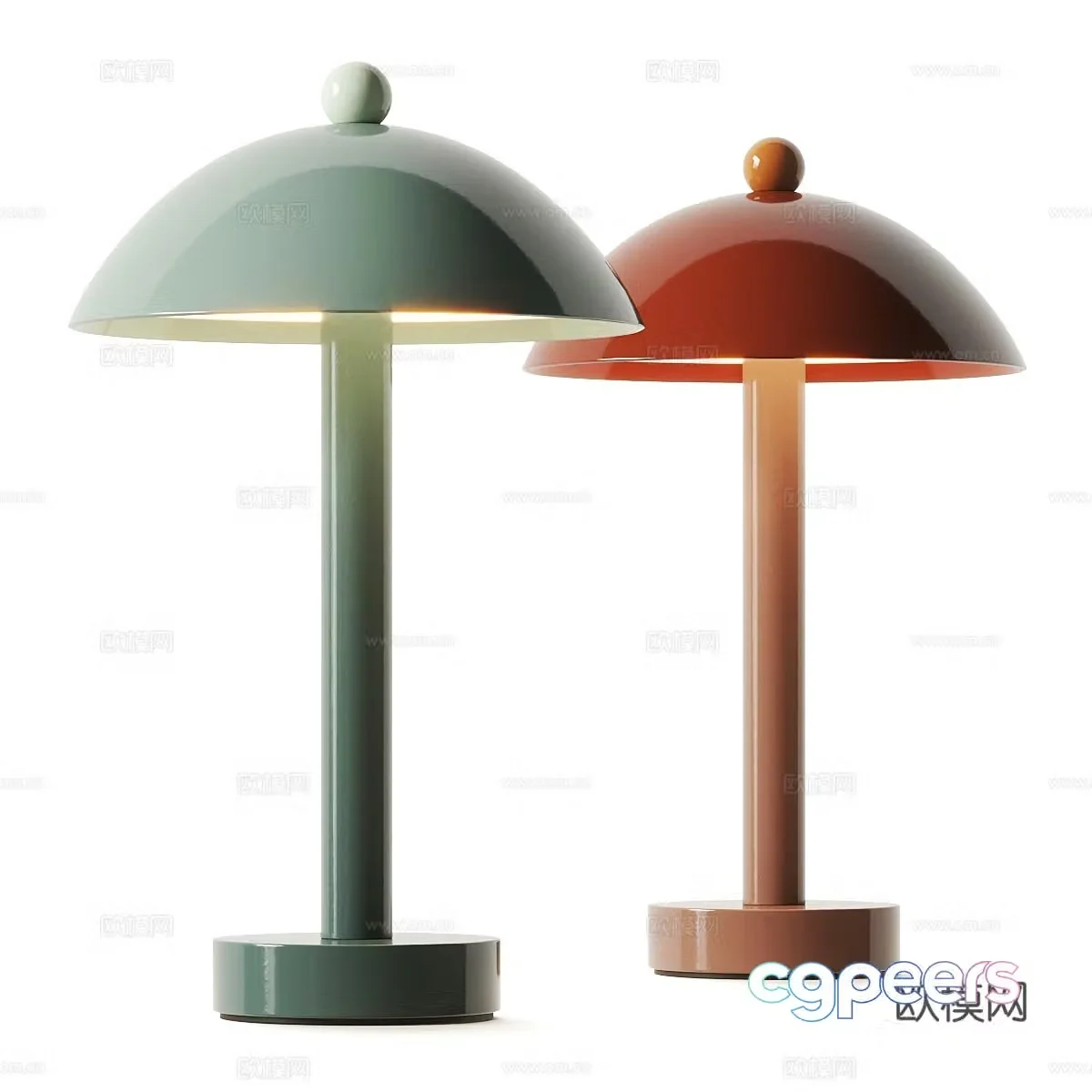 Modern Cream Dune Table Lamp 3D Model