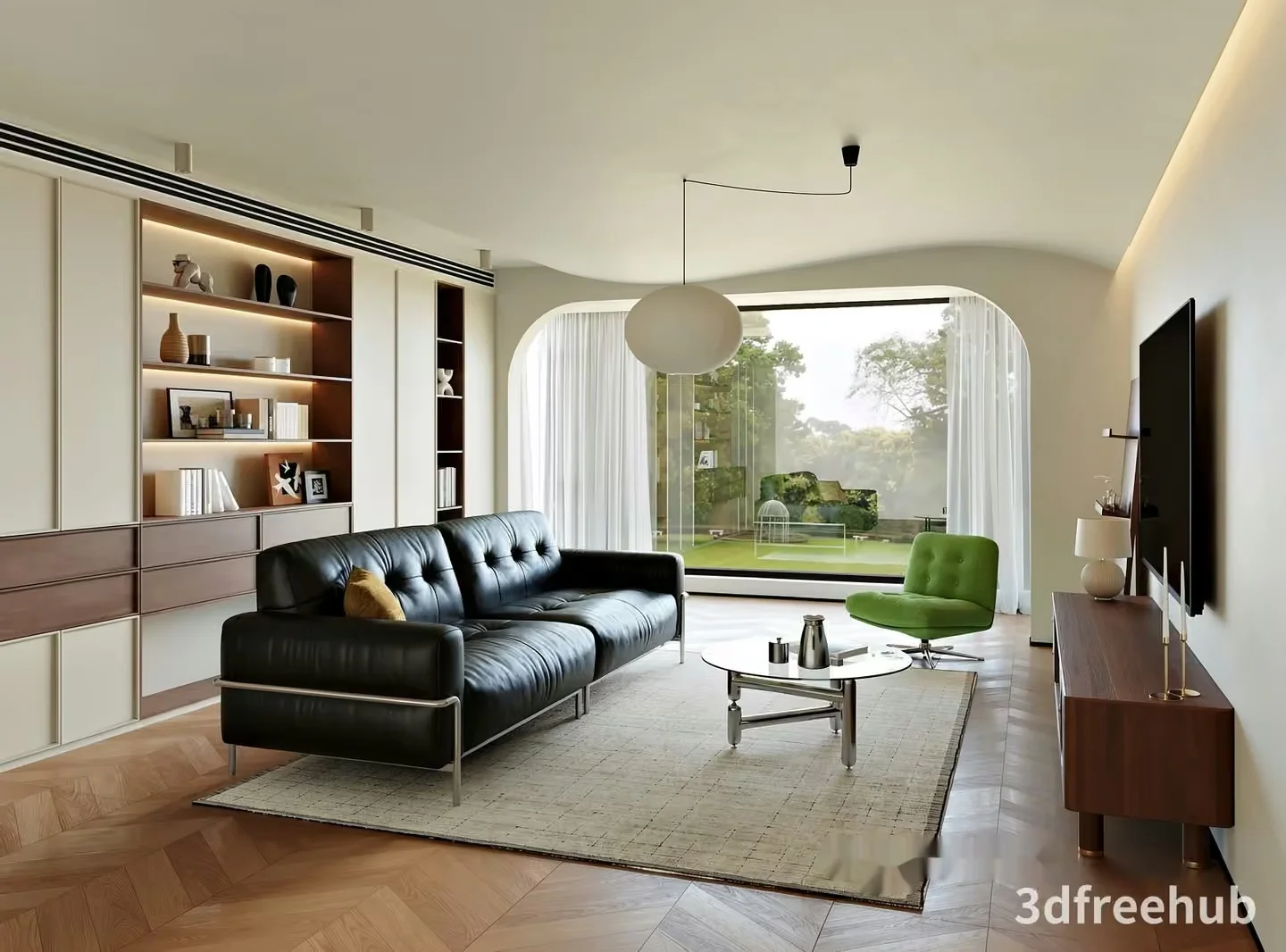 Modern Living Room 3D Model – 20937 – VRAY Render