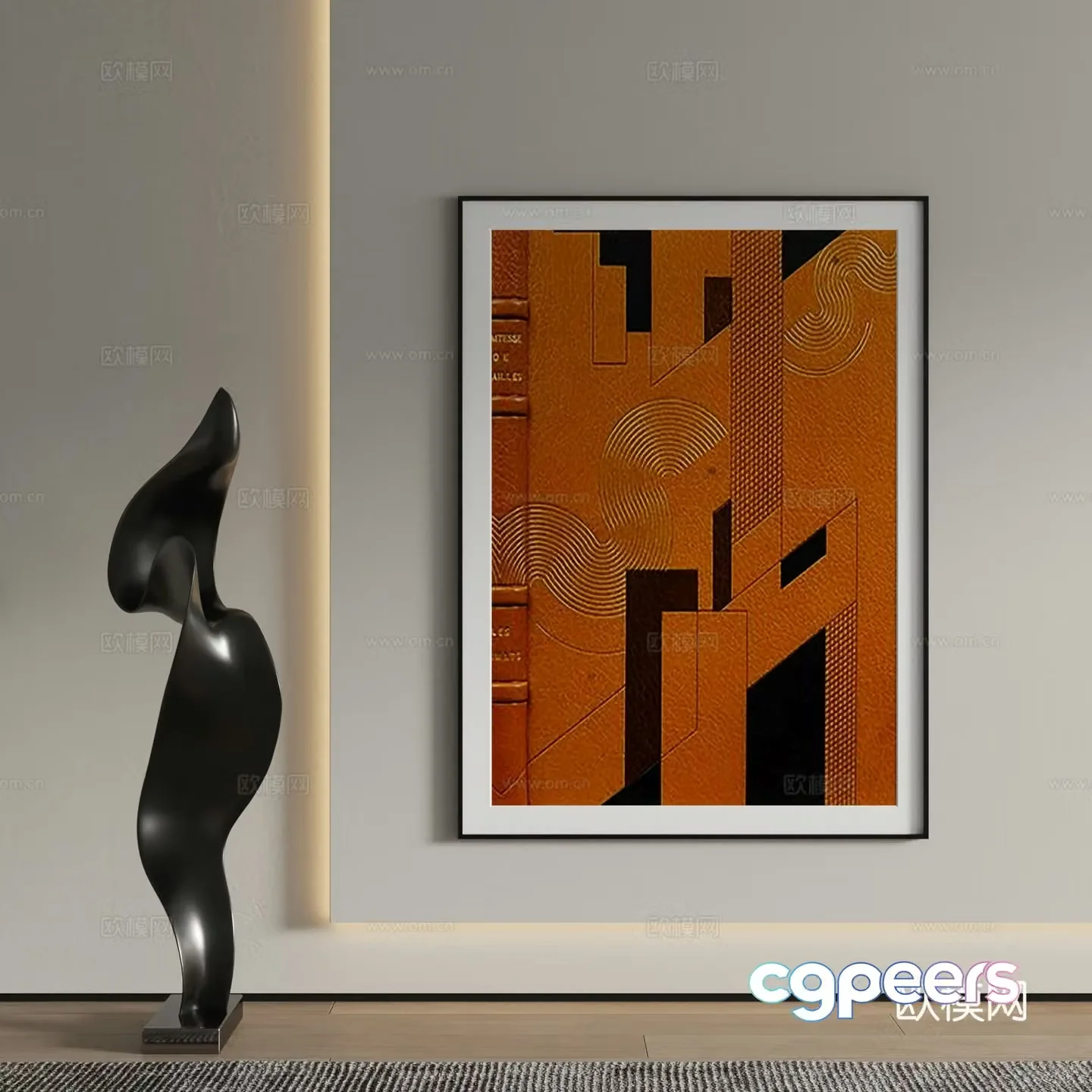 Decorative painting texture painting hanging painting 3d model