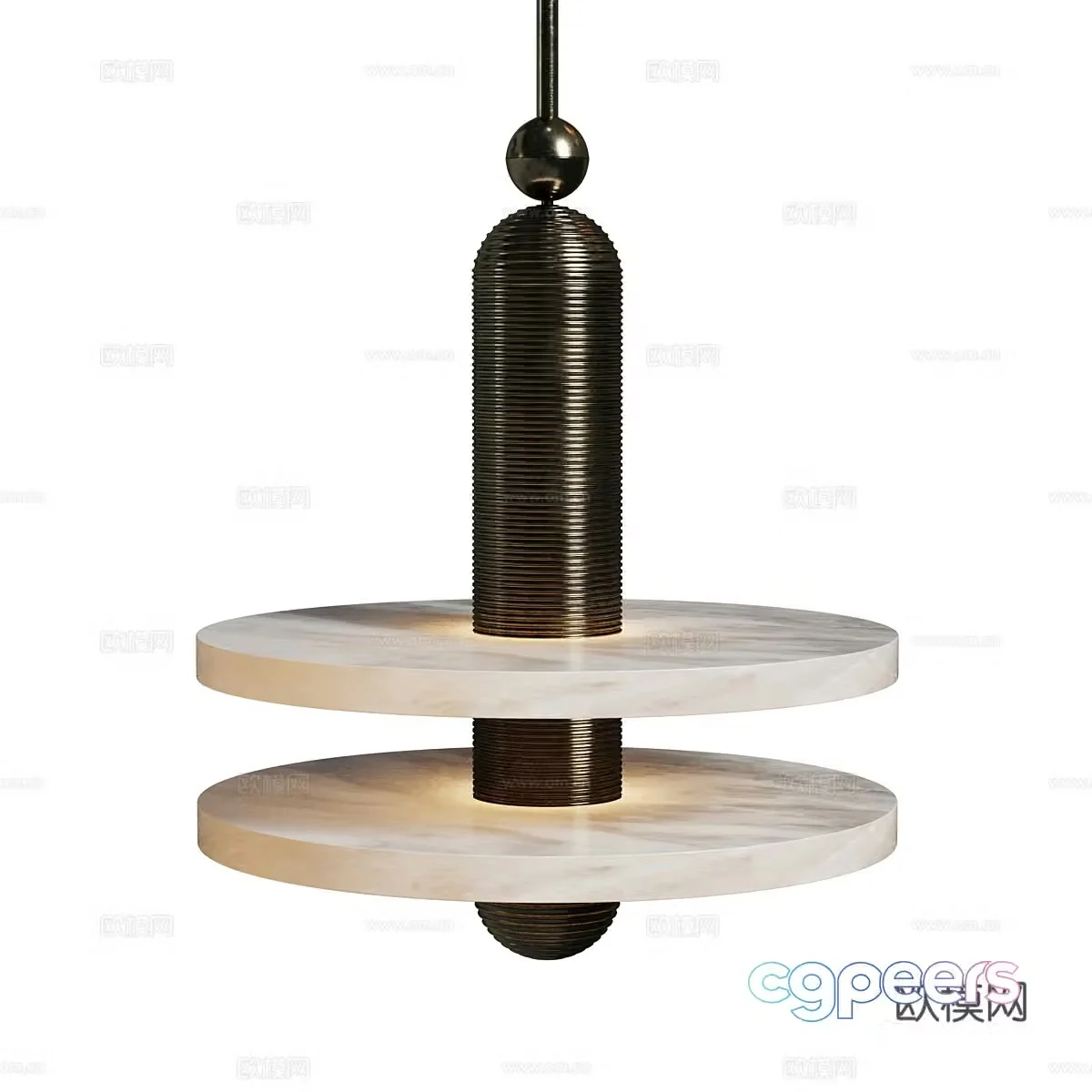 New Chinese style craft chandelier 3d model
