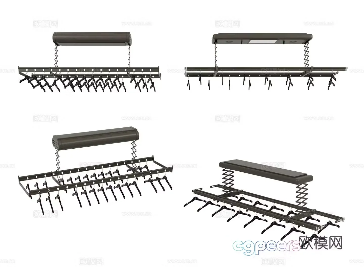 Modern electric clothes drying rack balcony clothes drying rack 3d model