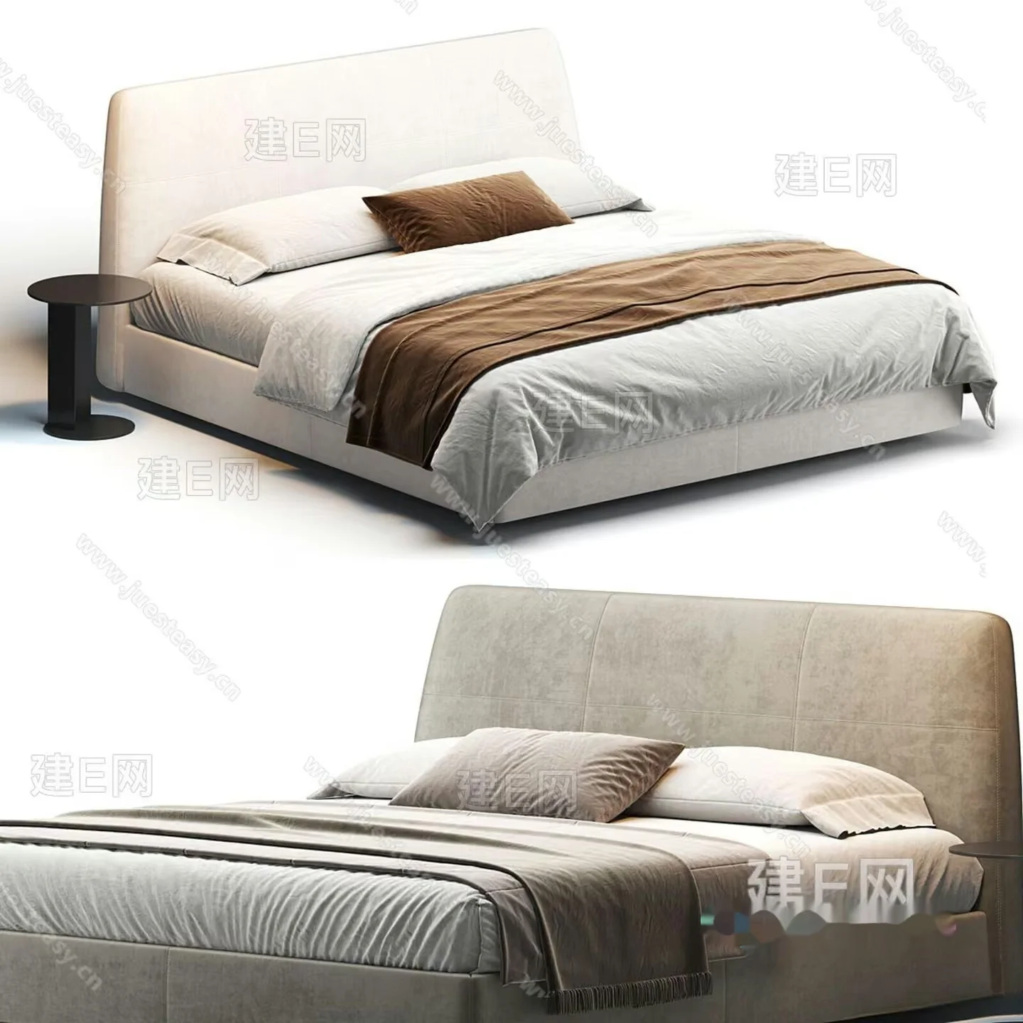 Modern Bed Design 3D Model – 11333 – CORONA Render