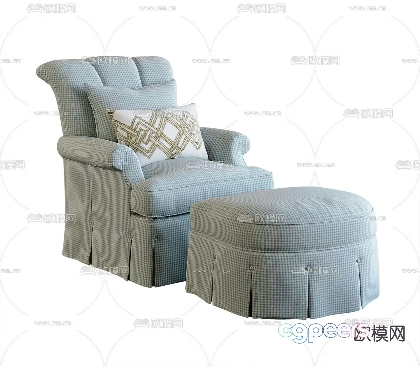 American leisure sofa 3d model