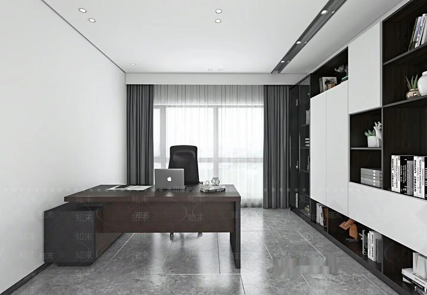 A Modern Office Space 3D Model – 6108 – VRAY Render