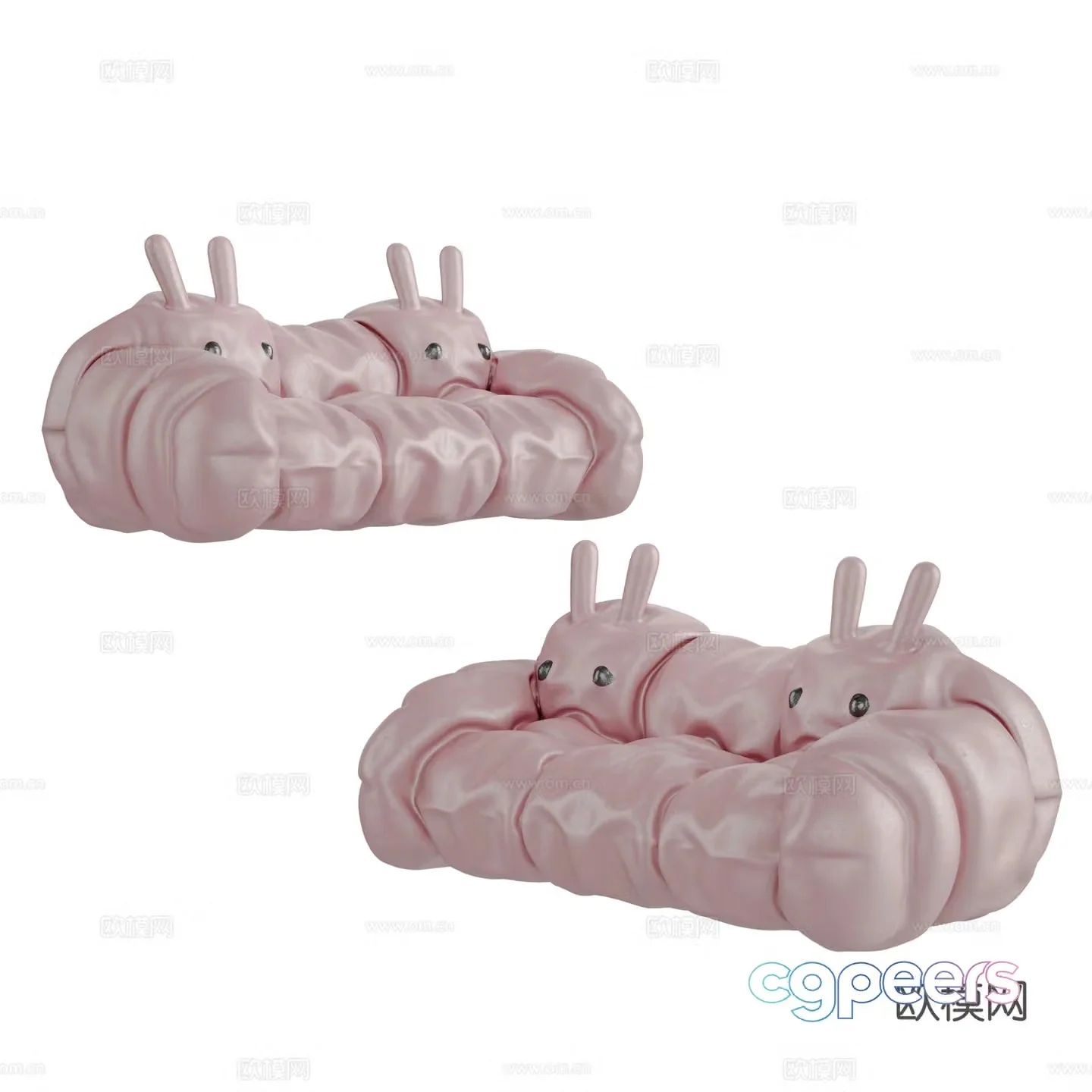 Children’s sofa caterpillar sofa 3d model