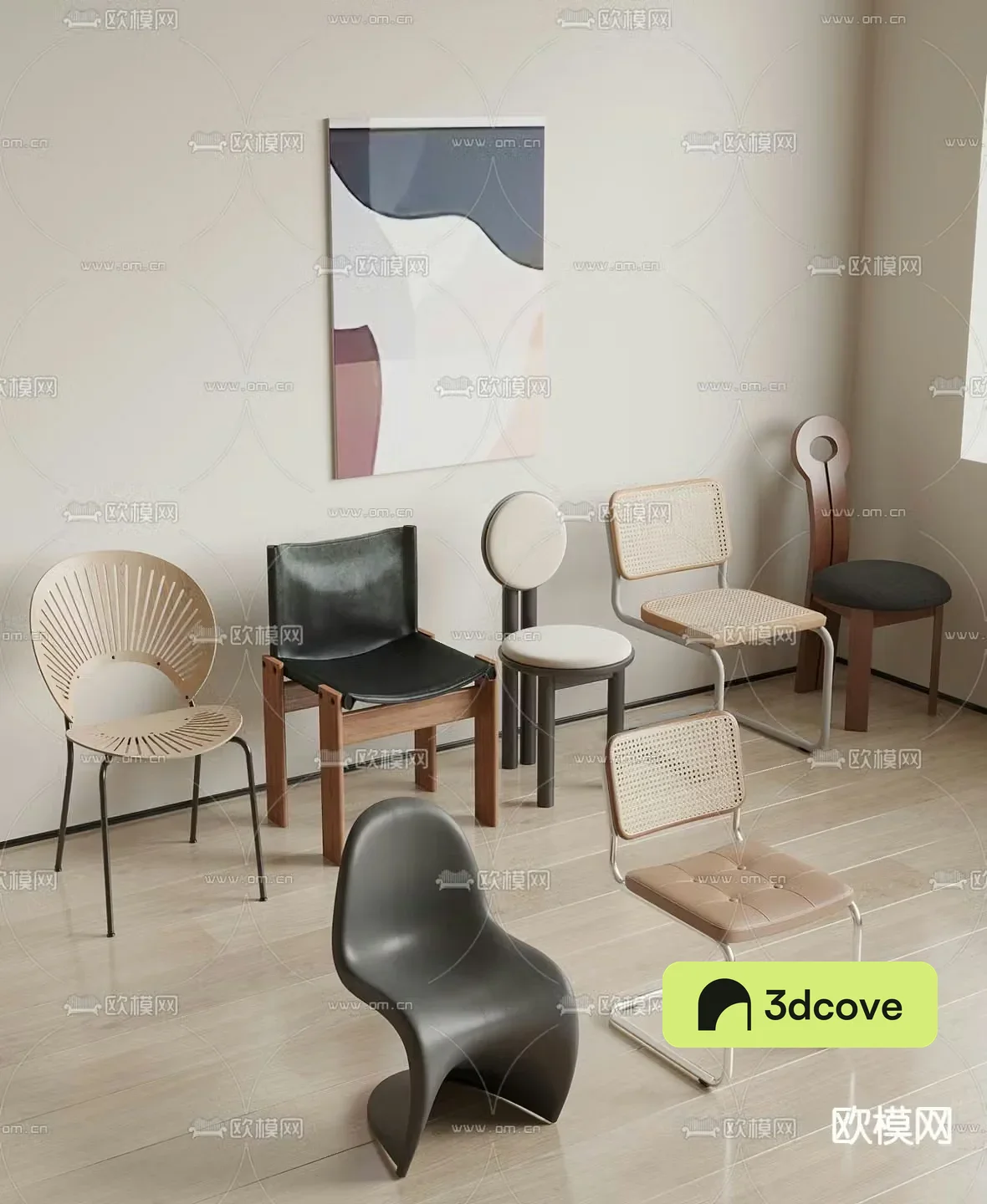 Wabi-sabi style dining chair single chair