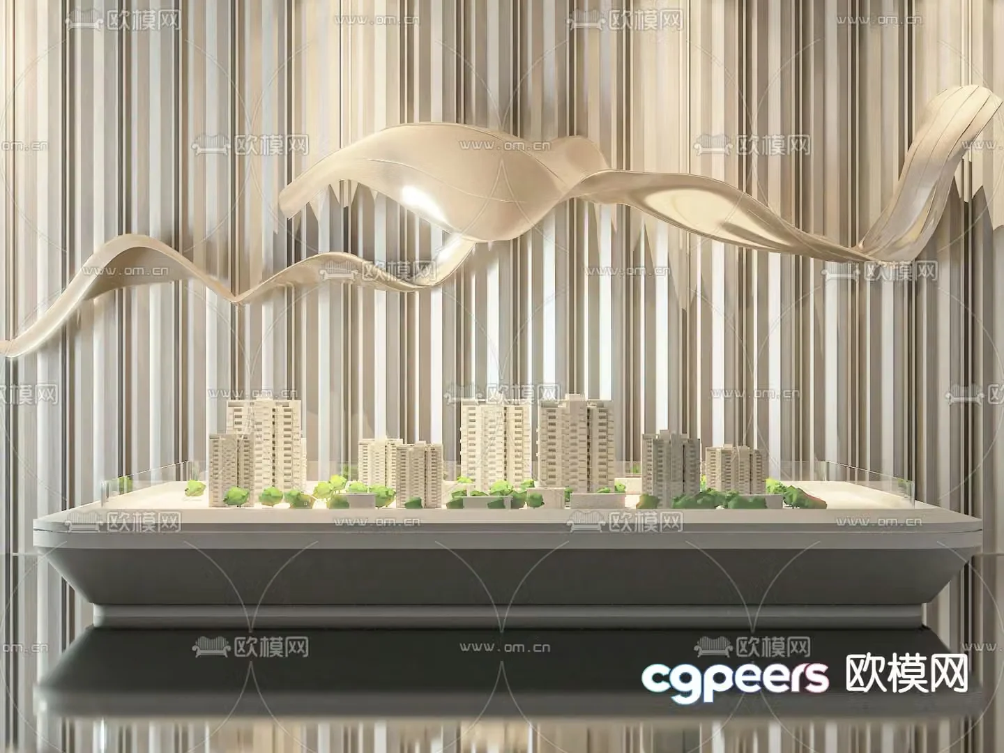 Sales office sand table construction sand table 3d model
