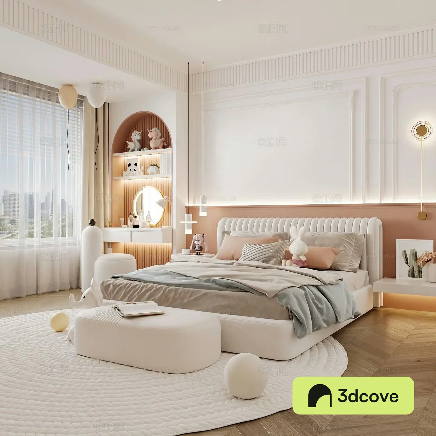 Modern children’s room boy’s room girl’s room children’s bed children’s wardrobe children’s desk