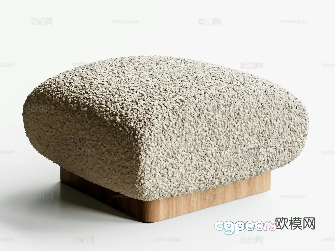 Wasabi stool Sofa stool Square sofa stool Shoe change stool Foot 3D model