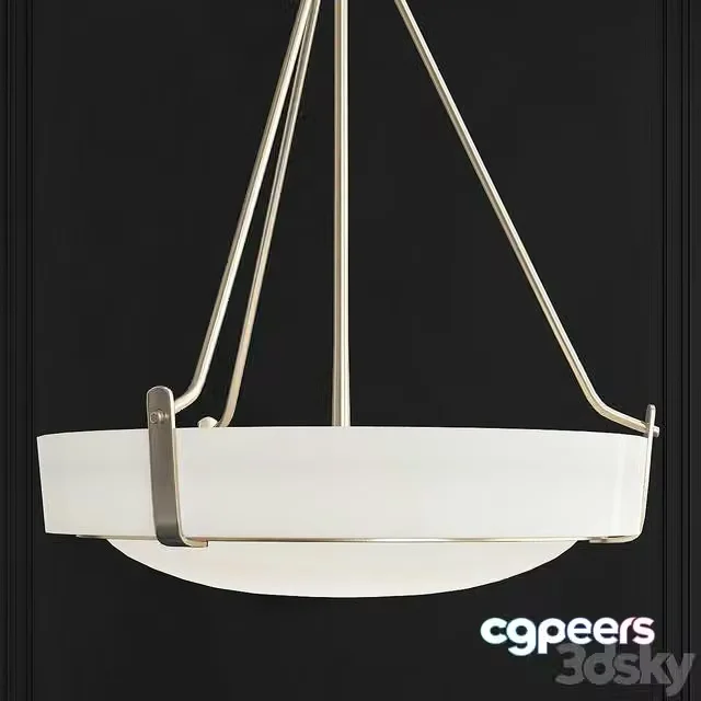 3ds Max Free – Hinkley Hathaway Heritage Brass Bowl Pendant Light