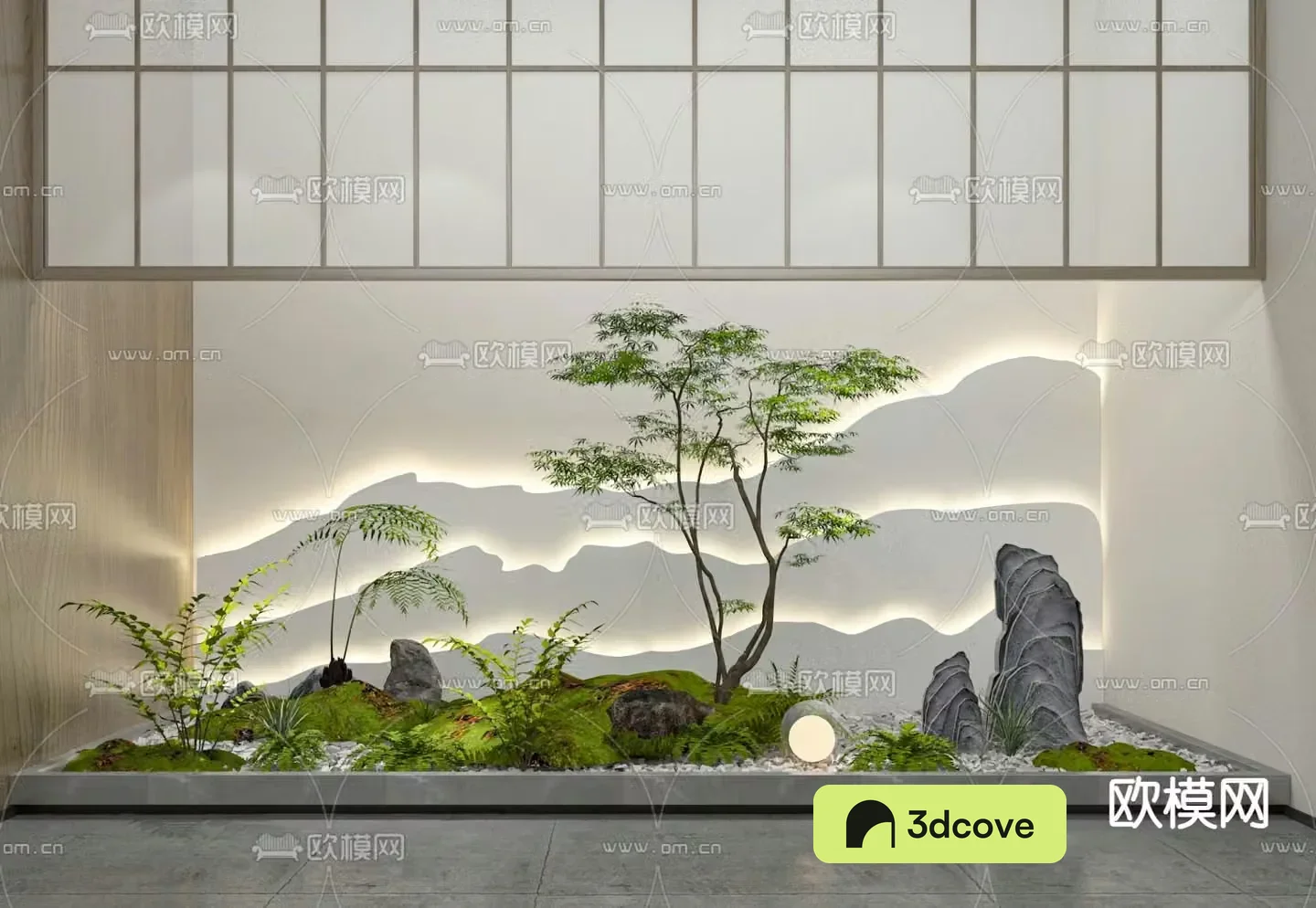 Maple rockery landscaping landscape sketch