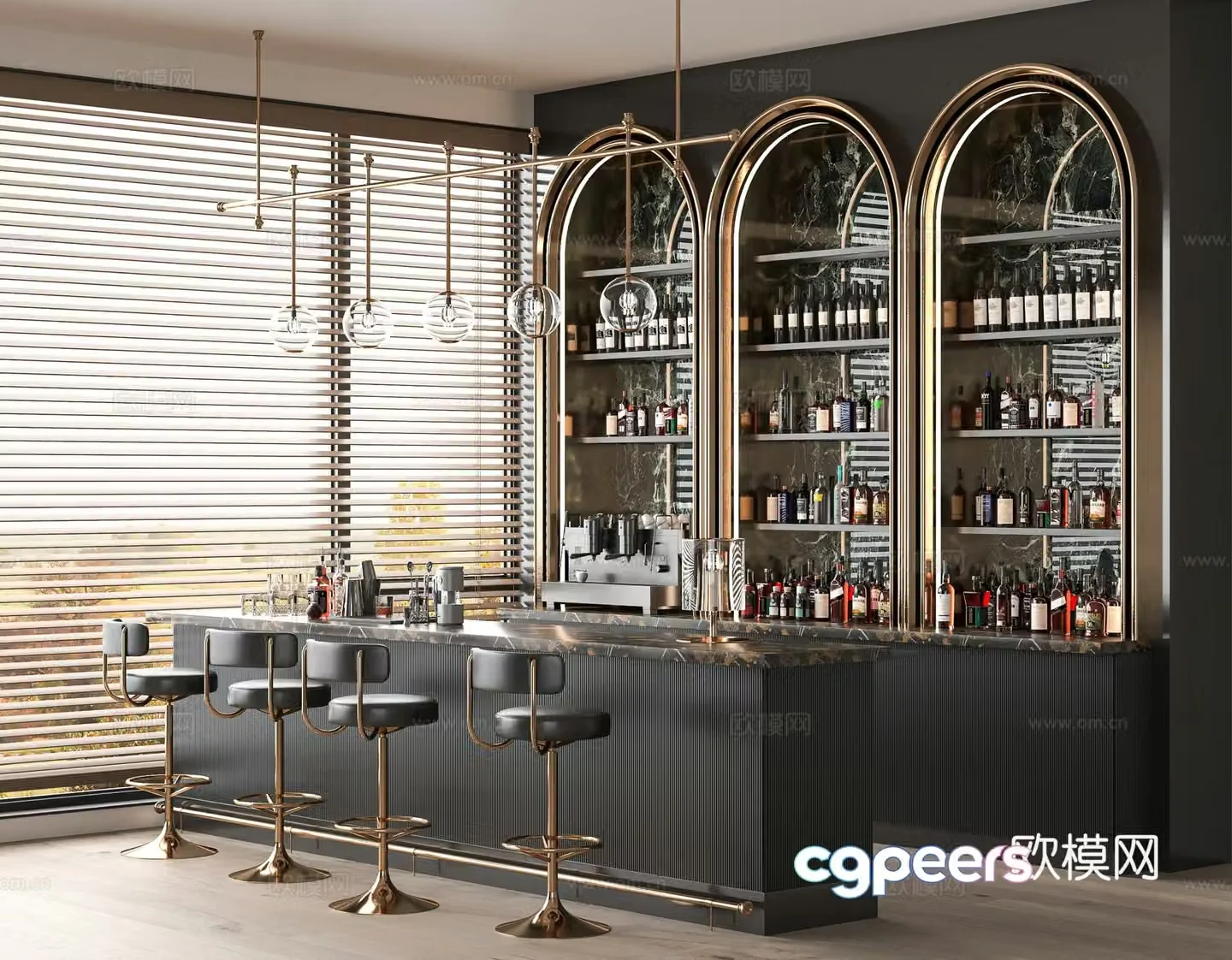 Modern bar 3d model