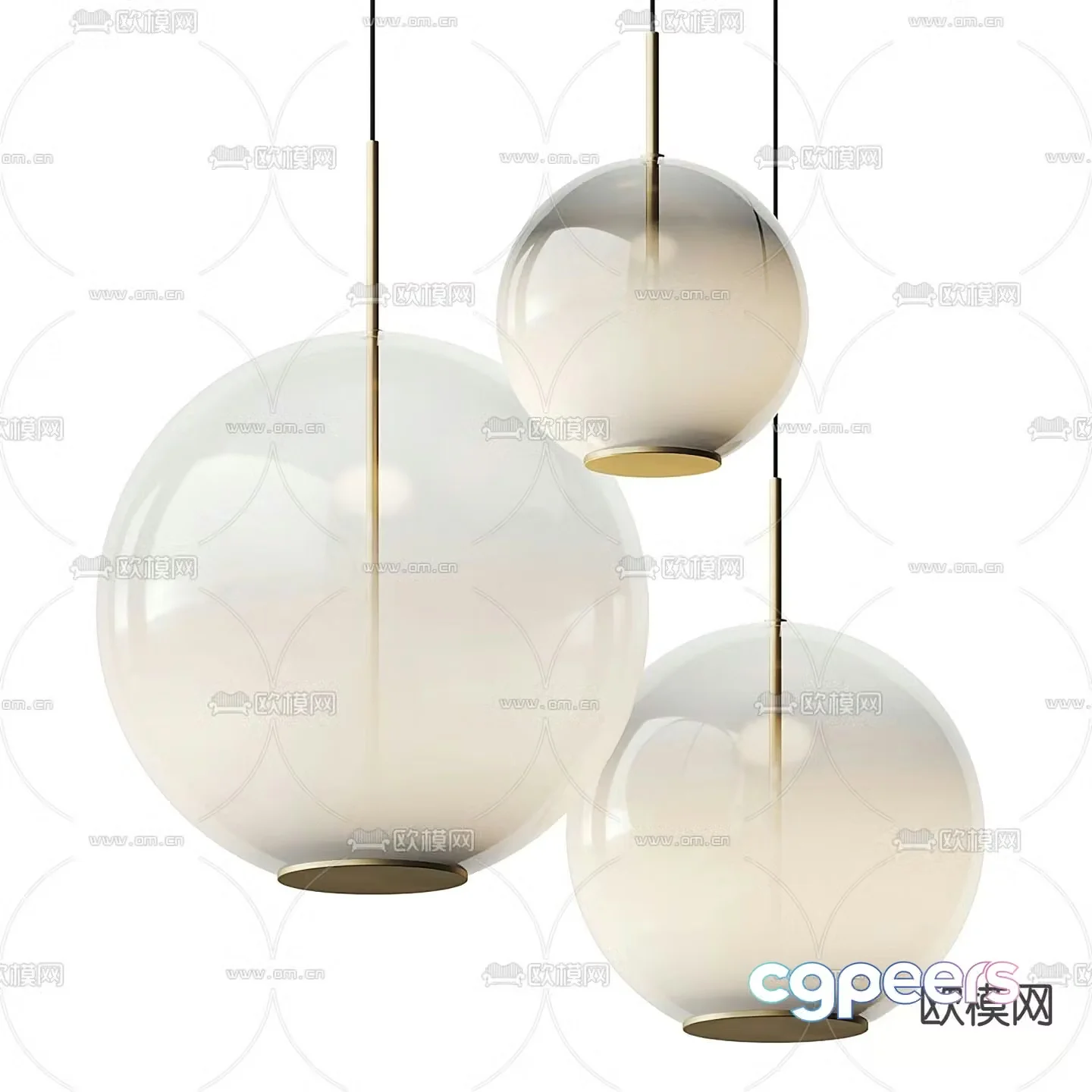 Misty chandelier 3d model
