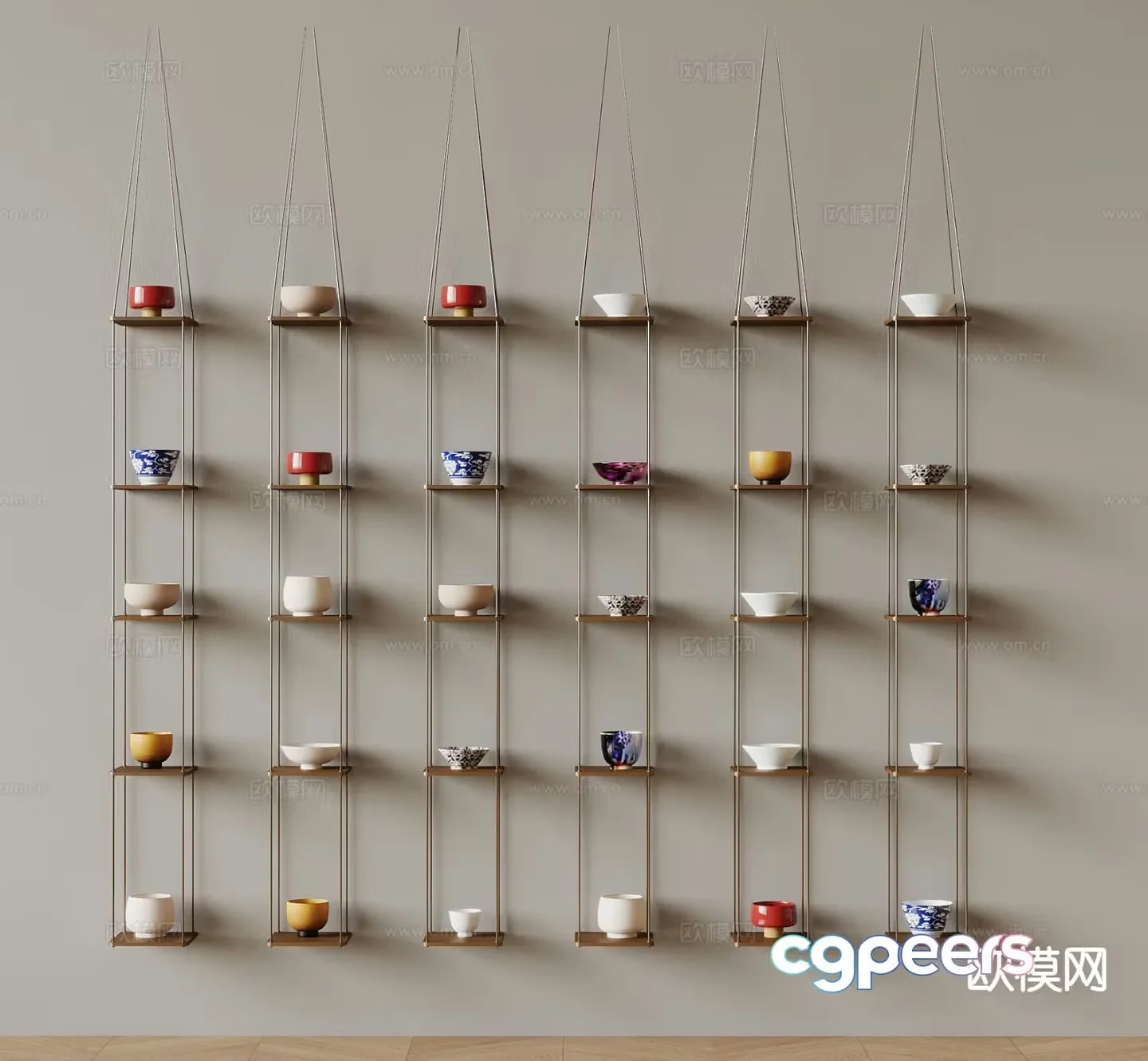 New Chinese style decorative cabinet 3d model