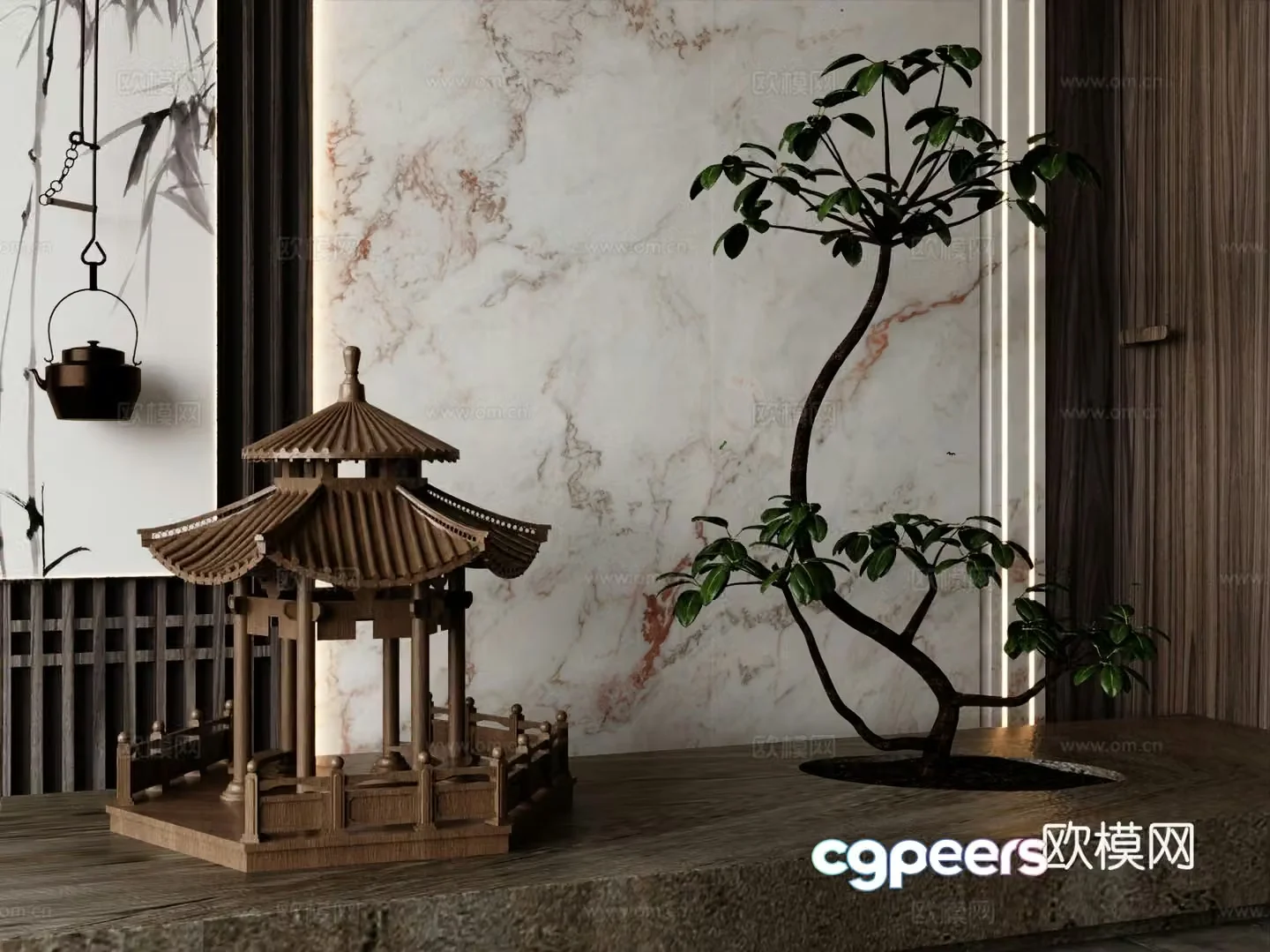 New Chinese desktop ornaments Crafts 3D model