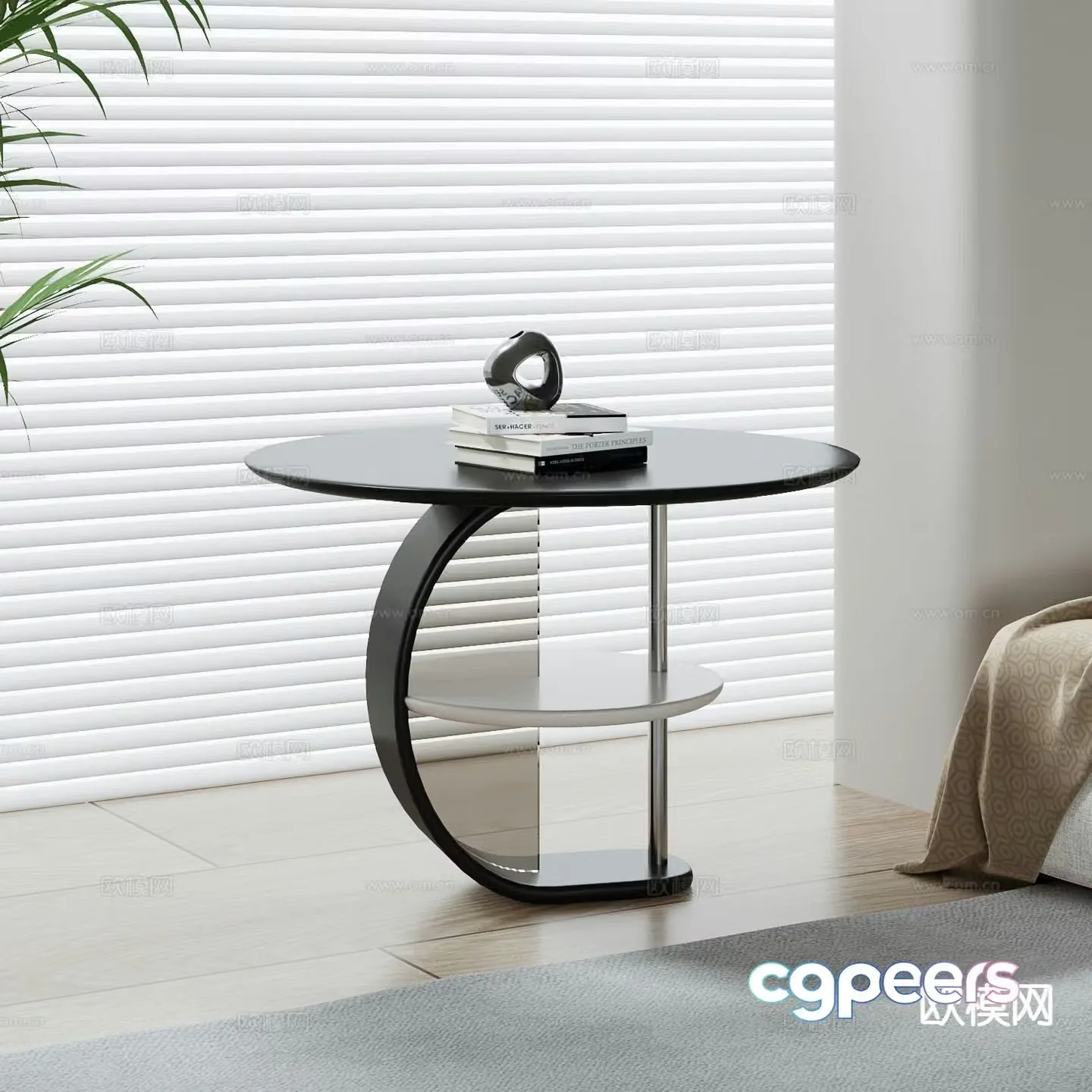 Modern bedside table 3d model