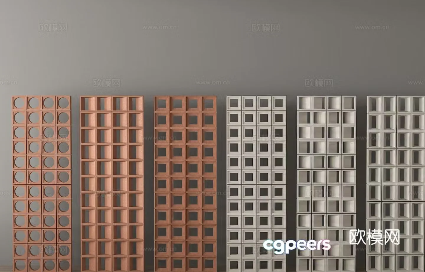 Cement brick partition cement hollow brick hollow partition 3d model