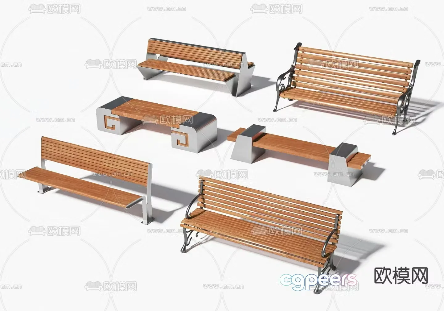 Landscape seat outdoor stool bench bench 3d model