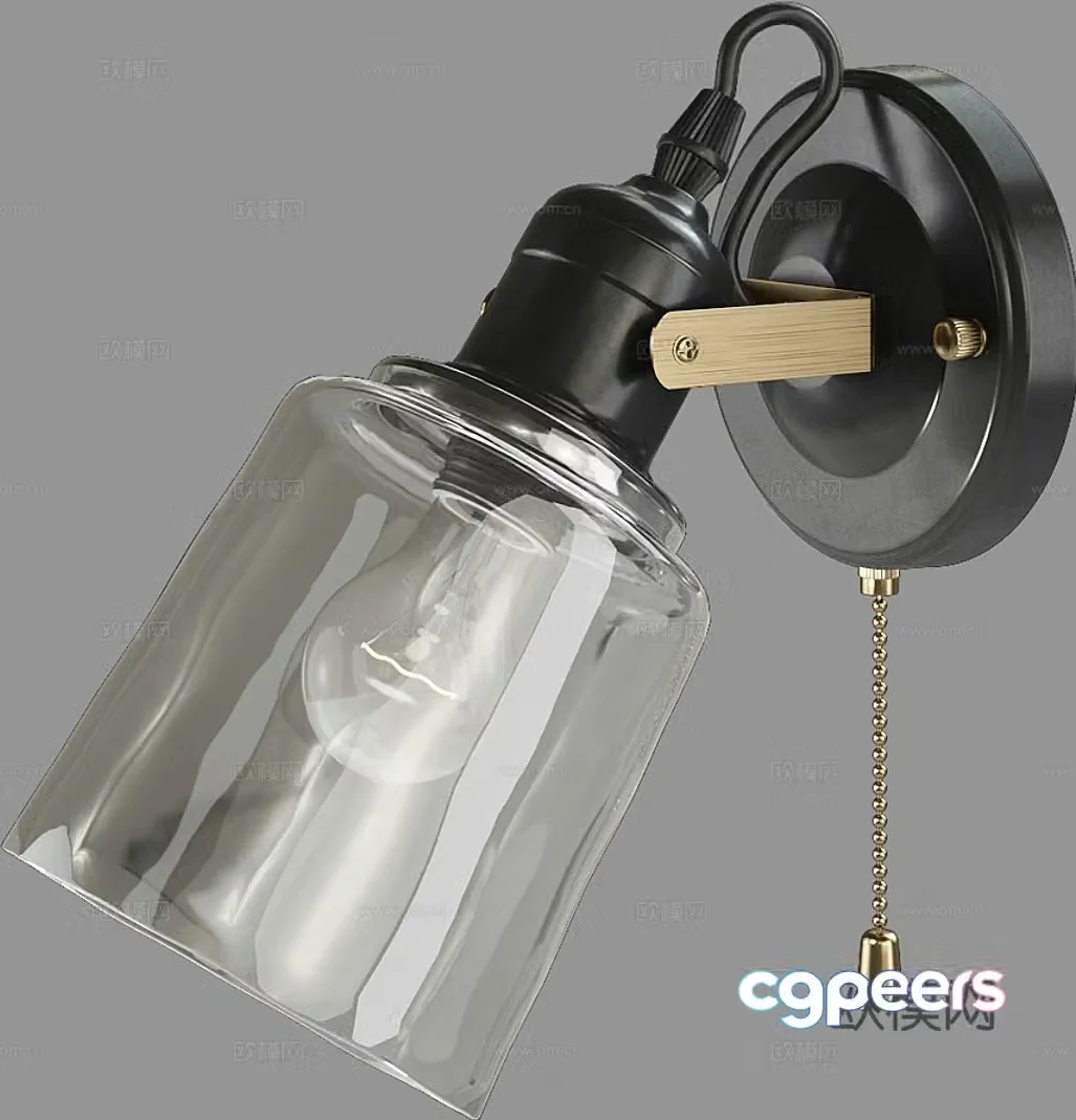 Glass wall light 3d model