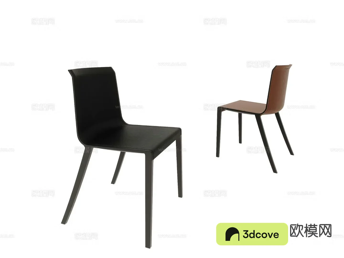 Modern chair leather dining chair single chair