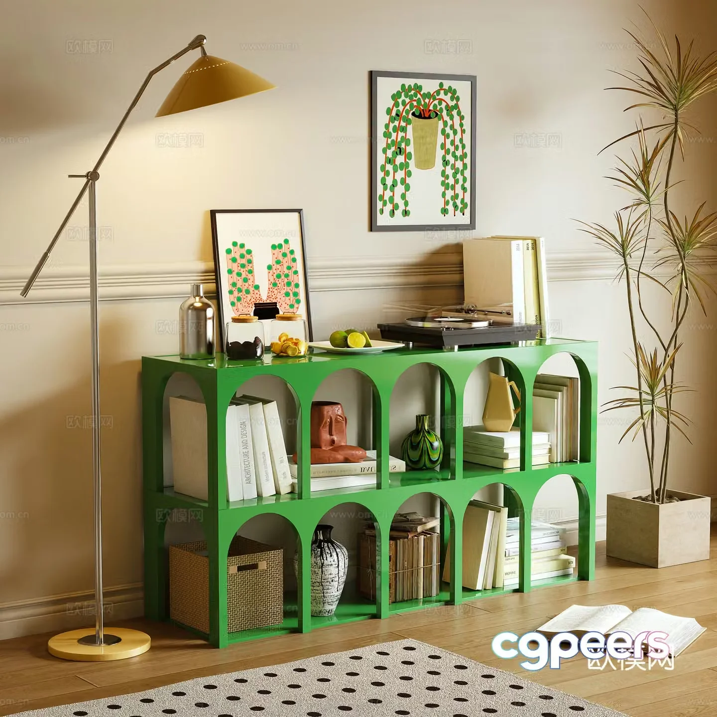 Storage rack Decorative rack Ornament 3D model