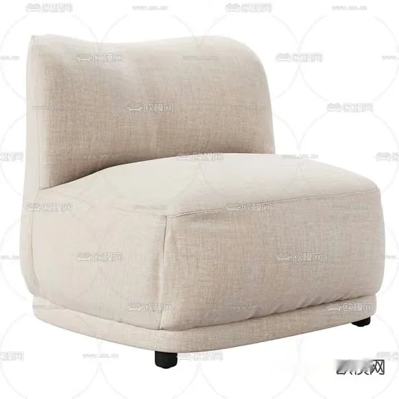 A White Armchair 3D Model – 9600 – CORONA Render
