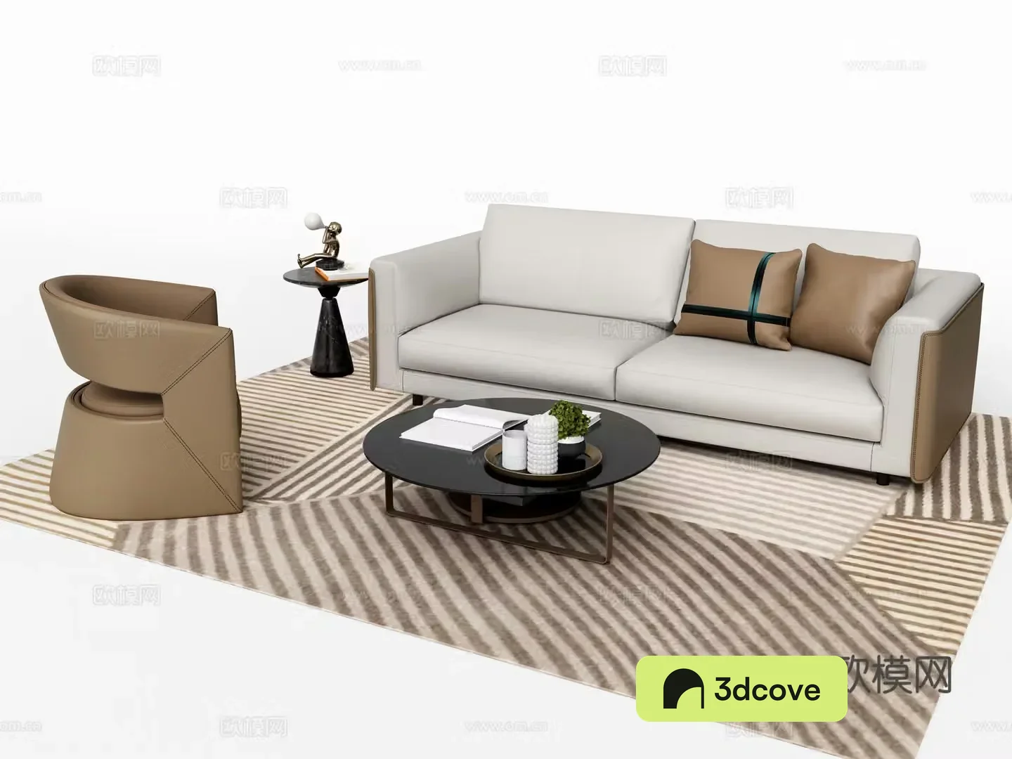 Modern double sofa modular sofa