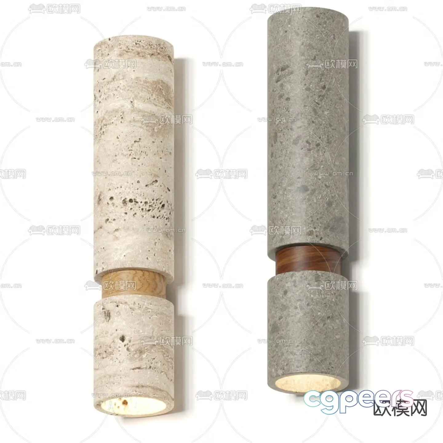 Davani long tube wall light 3d model