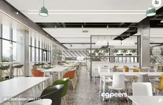 Modern Office Space 3D Model – 18801 – VRAY Render