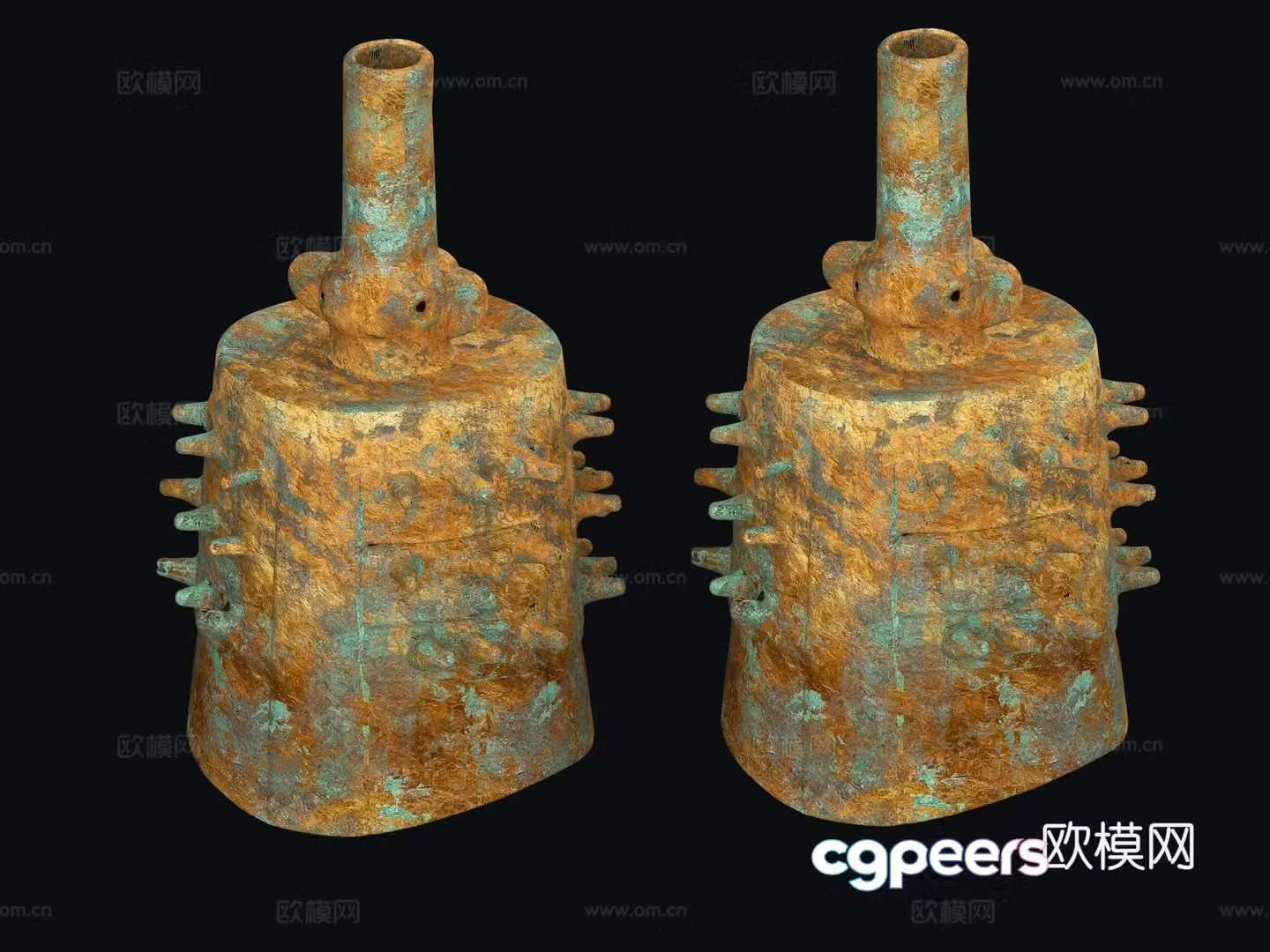 Chinese bronze ware chimes musical instruments antiques cultural relics artworks chimes musical instruments Chinese music 3D model