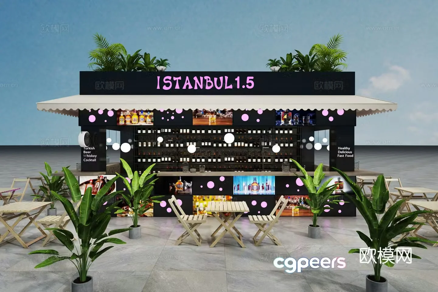 Outdoor bar 3d model
