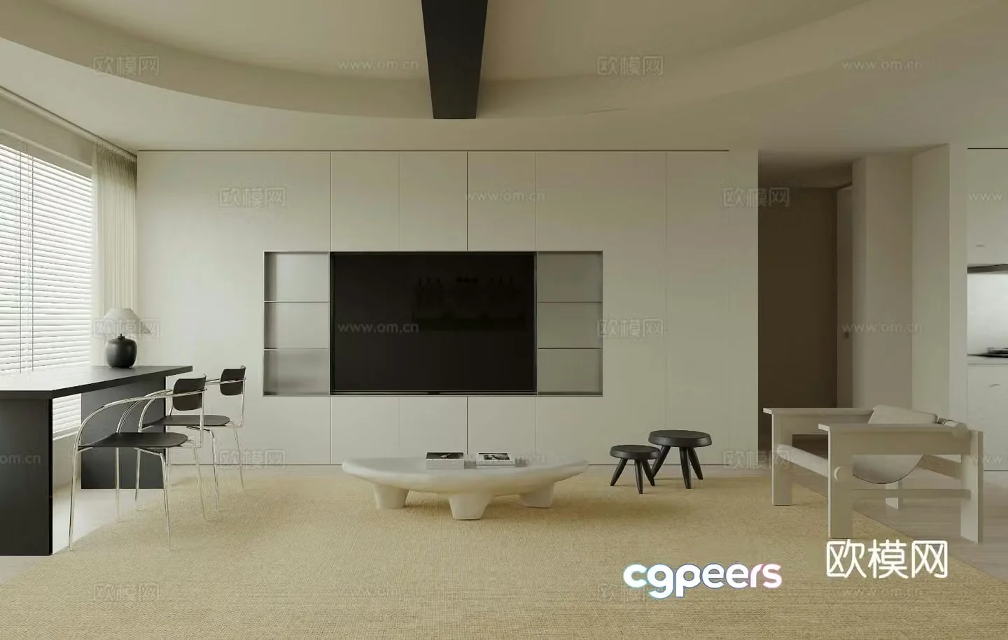 Modern living room 3d model