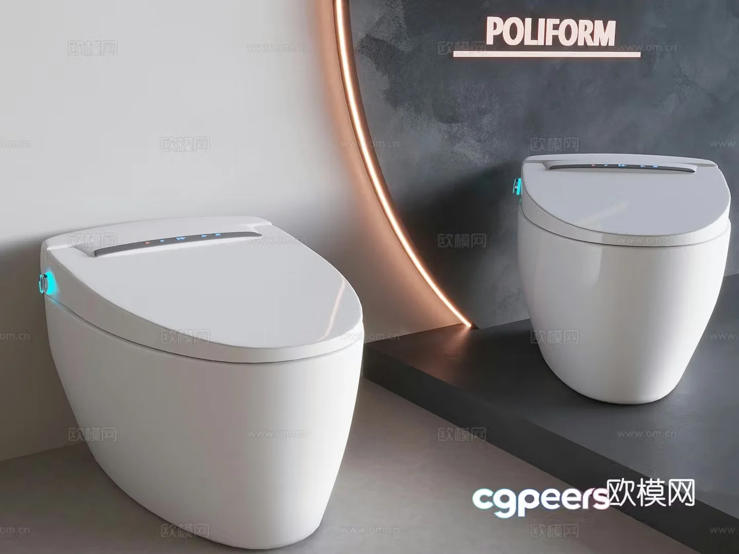 Smart toilet toilet 3D model