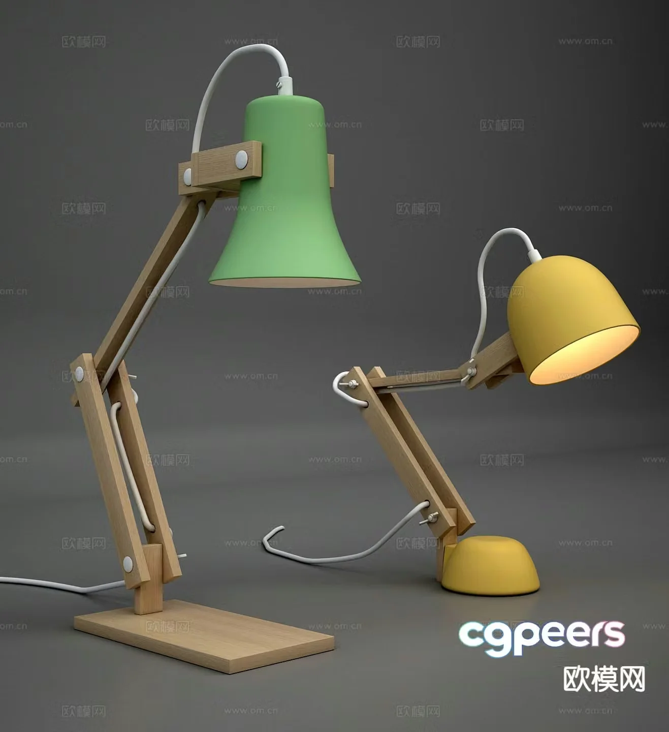 Nordic desk lamp folding desk lamp 3d model