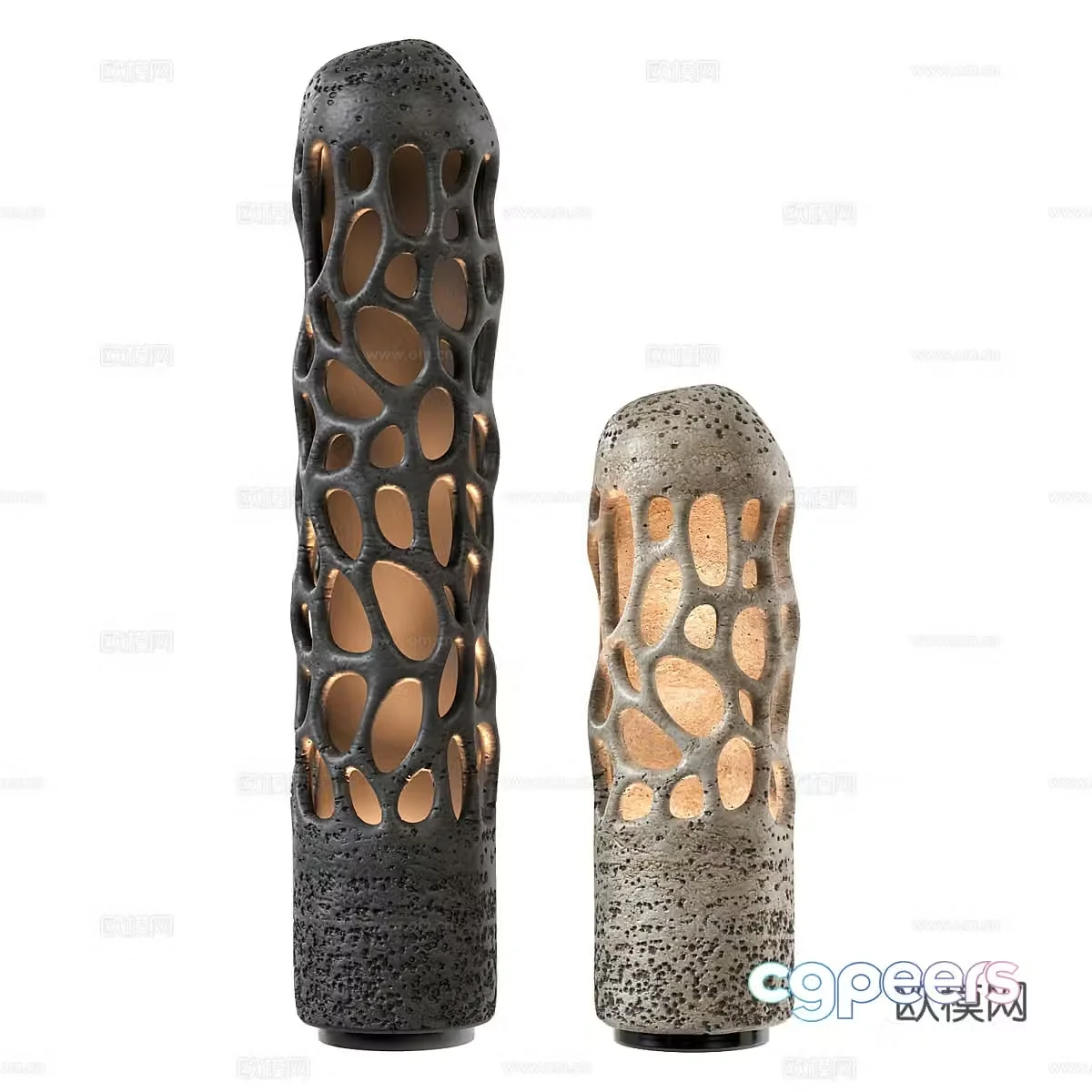 Modern Wasabi Honeycomb Decorative Floor Lamp 3D Model