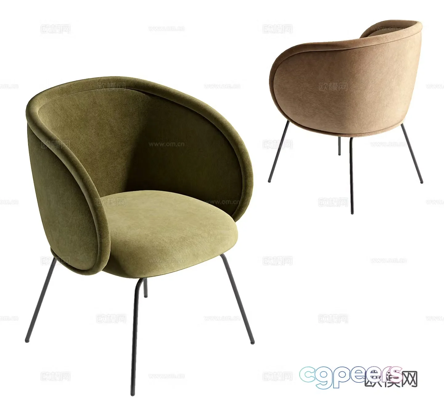 Modern single chair 3d model