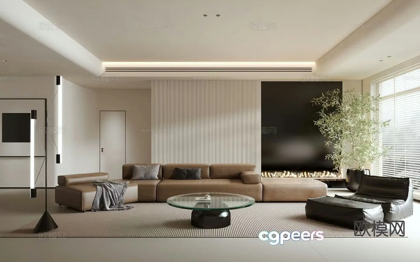 Modern living room 3d model