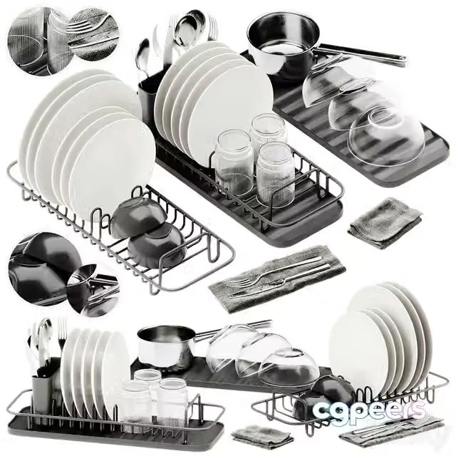 3ds Max Free – IKEA LILLHAVET Multifunctional dish rack set