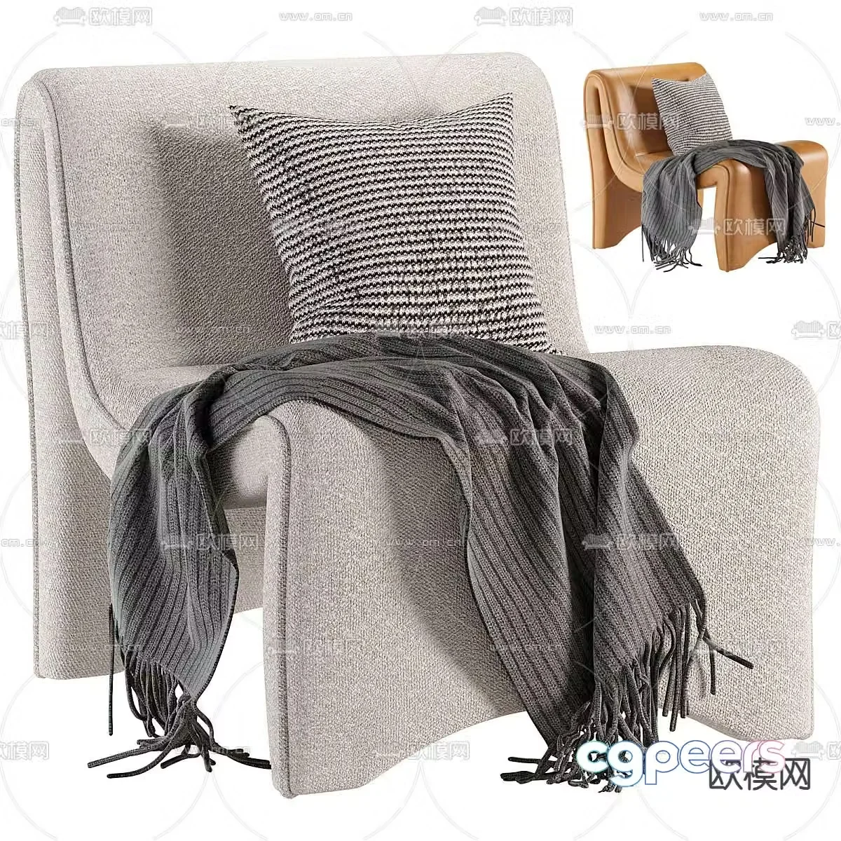 Modern leisure chair sofa chair 3d model